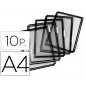 Funda para portacatalogo djois din a4 color negro pack de 10 unidades