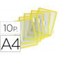 Funda para portacatalogo djois din a4 color amarillo pack de 10 unidades