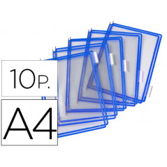 Funda para portacatalogo tarifold din a4 color azul pack de 10 unidades