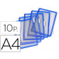 Funda para portacatalogo djois din a4 color azul pack de 10 unidades