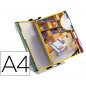 Portacatalogo sobremesa pvc djois con 10 fundas din a4 colores surtidos