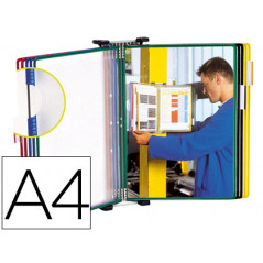 Portacatalogo de pared metalico tarifold con 10 fundas din-a4 colores surtidos