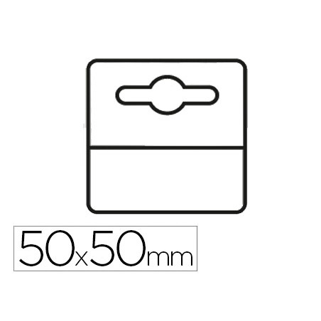 Etiqueta colgador adhesiva 3l office en pvc 50x50 mm pack de 1000 unidades
