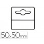 Etiqueta colgador adhesiva djois en pvc 50x50 mm pack de 1000 unidades