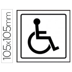 Pictograma syssa señal de minusvalidos en pvc 105x105 mm
