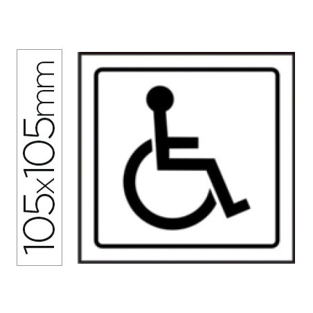 Pictograma syssa señal de minusvalidos en pvc 105x105 mm