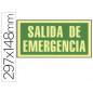 Pictograma syssa señal de salida de emergencia en pvc fotoluminiscente 320x160 mm