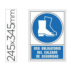 Pictograma syssa señal de obligacion uso obligatorio del calzado de seguridad en pvc 245x345 mm