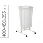Soporte cep para bolsas de basura de 110 litros en plastico y acero con ruedas 400x450x853 mm