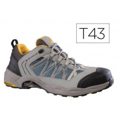 Zapatos de seguridad deltaplus trek de piel serraje puntera y suela composite gris talla 43