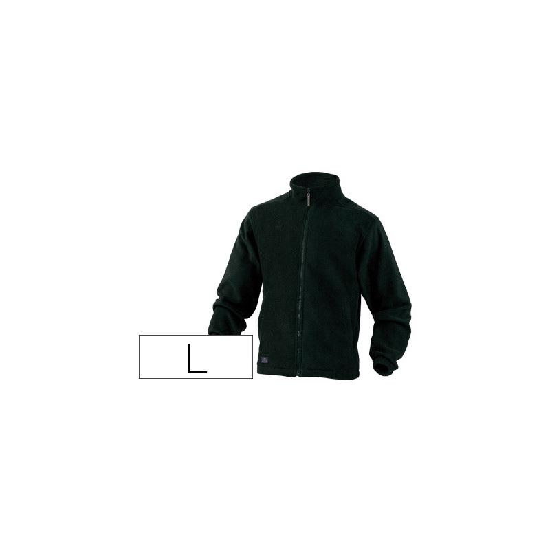 Chaqueta deltaplus polar con cremallera 2 bolsillos color negro talla l