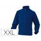 Chaqueta deltaplus polar con cremallera 2 bolsillos color azul talla xxl