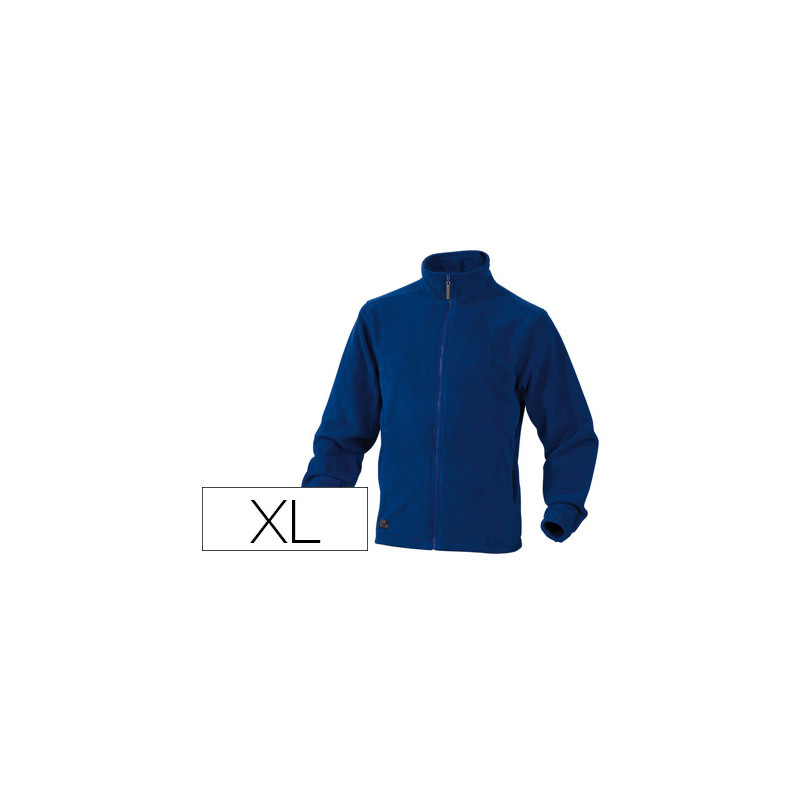 Chaqueta deltaplus polar con cremallera 2 bolsillos color azul talla xl