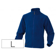 Chaqueta deltaplus polar con cremallera 2 bolsillos color azul talla l