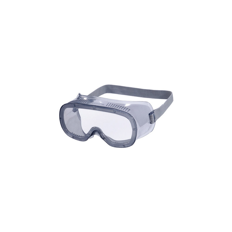 Gafas de proteccion deltaplus panoramicas montura flexible de pvc ventilacion directa talla ajustable color gris