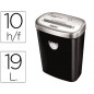 Destructora de documentos fellowes 53c capacidad de corte 10 hojas destruye grapasclips tarjetas y cd 23 litros