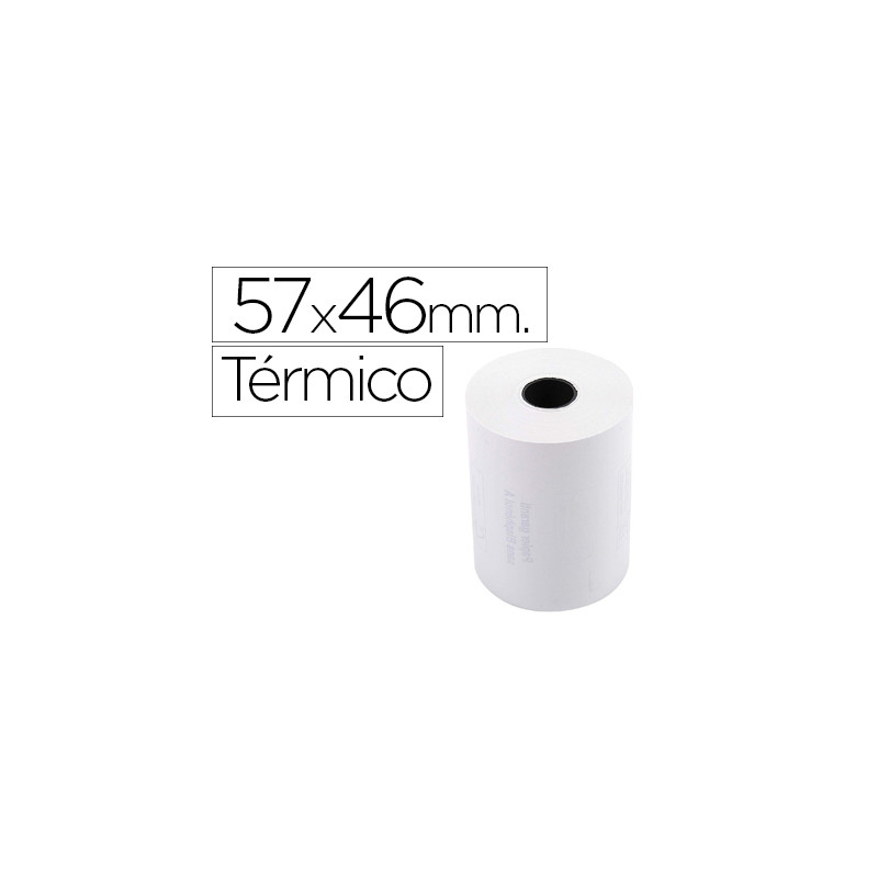 Rollo sumadora exacompta termico 57 mm x 46 mm 55 g/m2 sin bisfenol a