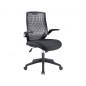 Silla de direccion q-connect con respaldo alto regulable altura 940+100mm alto 480mm ancho y 510 mm de prof negra