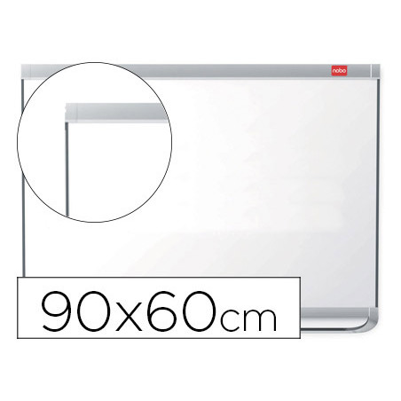 Pizarra blanca nobo nano clean magnetica acero marco aluminio 900x600 mm