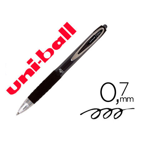Boligrafo uni-ball roller umn-207 retractil 0,7 mm color negro
