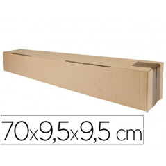 Caja para embalar q-connect tubo medidas 725x95x95 mm espesor carton 3 mm