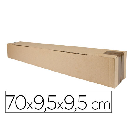 Caja para embalar q-connect tubo medidas 725x95x95 mm espesor carton 3 mm