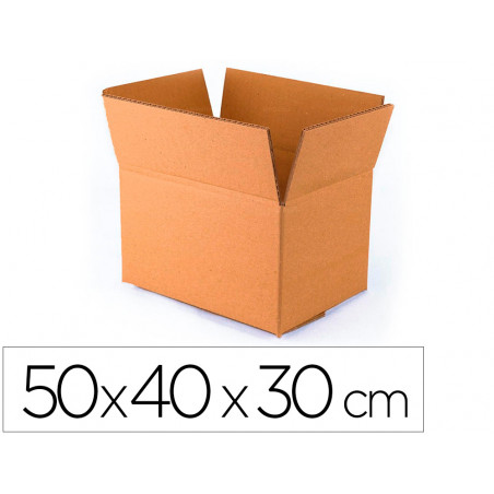 Caja para embalar q-connect fondo automatico medidas 500x400x300 mm espesor carton 3 mm