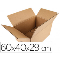 Caja para embalar q-connect americana medidas 600x400x290 mm espesor carton 5 mm