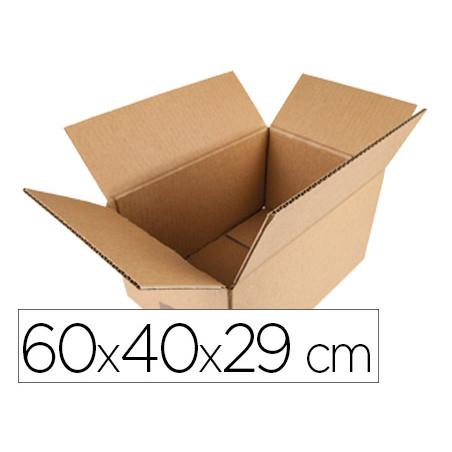 Caja para embalar q-connect americana 600x400x290 mm espesor carton 5 mm