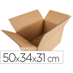Caja para embalar q-connect americana medidas 500x340x310 mm espesor carton 5 mm
