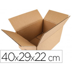 Caja para embalar q-connect americana medidas 400x290x220 mm espesor carton 5 mm