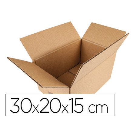 Caja para embalar q-connect americana medidas 300x200x150 mm espesor carton 5 mm