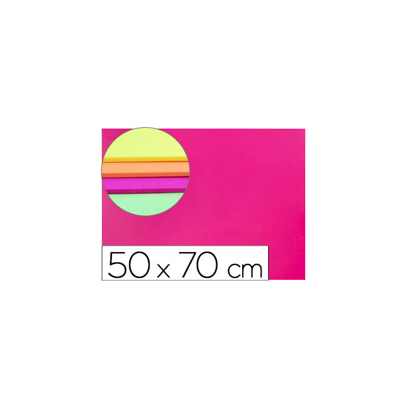 Goma eva liderpapel 50x70cm 60g/m2 espesor 2mm fluor rosa