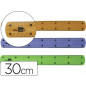 Regla liderpapel plastico flexible de 30 cm colores surtidos