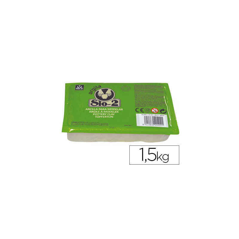 Arcilla argila sio-2 color blanco paquete de 1,5 kg