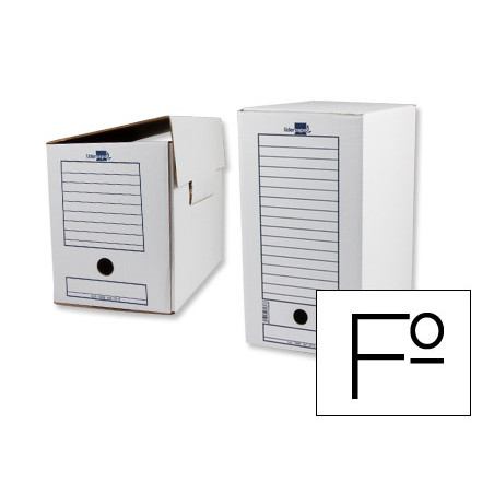 Caja archivo definitivo liderpapel folio doble ancho 367x251x200 mm 325 g/m2