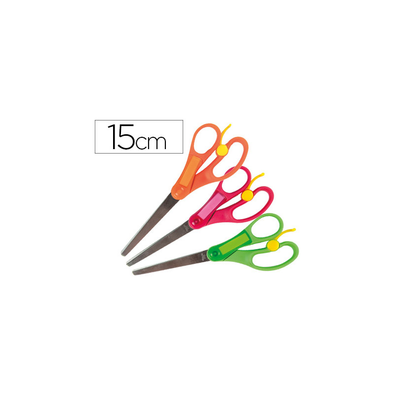 Tijera liderpapel 15 cm con resorte para facilitar el corte unidad