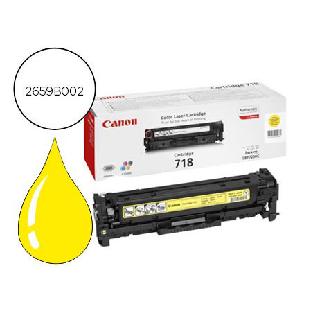 Toner canon 718 amarillo 2900 pag