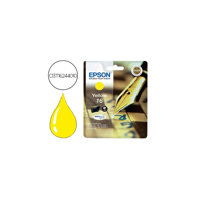 Ink-jet epson 16 wf2010w wf2510wf wf2520nf wf2530wf wf2540wf amarillo 175 pag