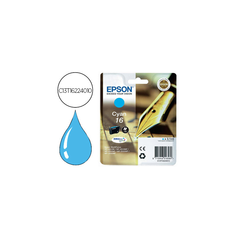 Ink-jet epson 16 wf2010w wf2510wf wf2520nf wf2530wf wf2540wf cian 175 pag