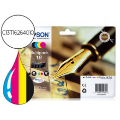 Ink-jet epson 16 multipack workforce wf-2010w wf-2510wf wf-2520nf wf-2530wf wf-2540wf negro amarillo cian y magenta