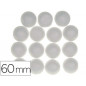 Bolas de porexpan color blanco 60 mm bolsa de 4 unidades