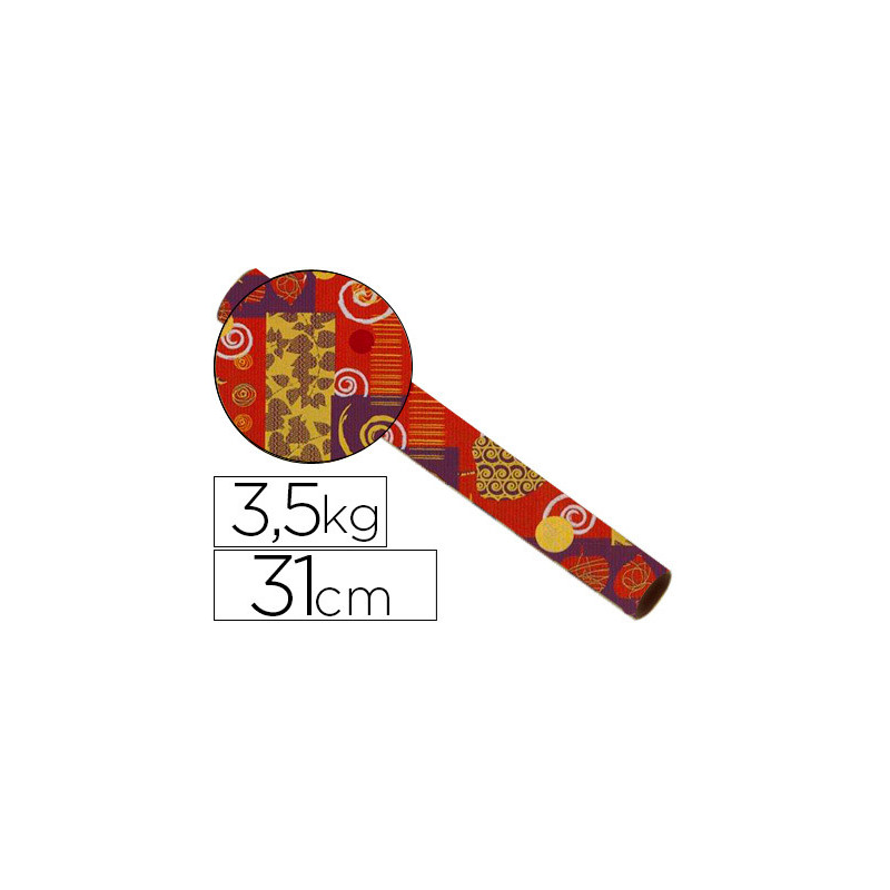 Papel de regalo kraft havana todo el año bobina 31 cm 3,5 kg