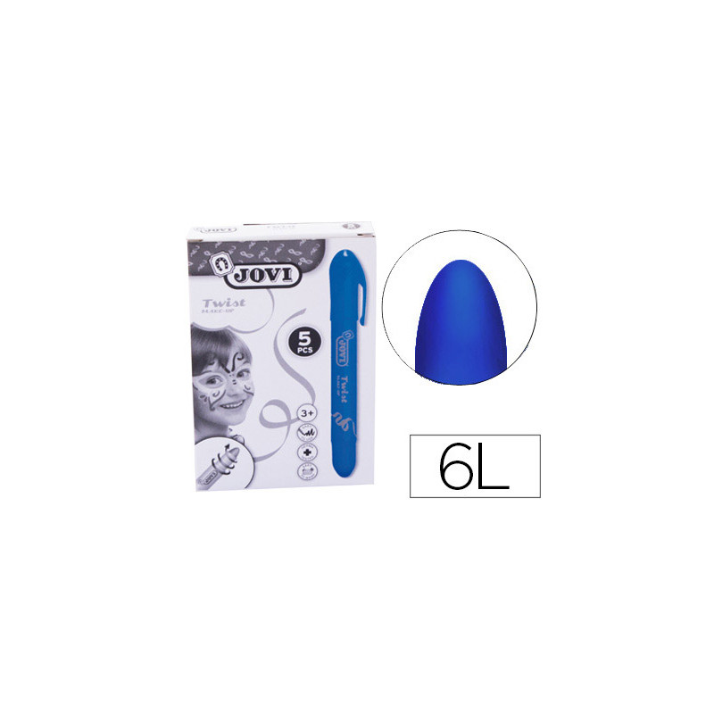 Barra de maquillaje jovi twist make-up azul caja de 5 unidades