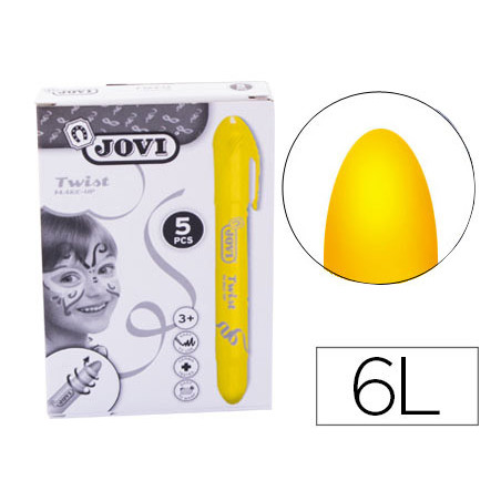 Barra de maquillaje jovi twist make-up amarillo caja de 5 unidades