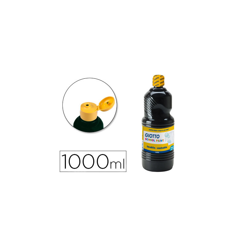 Tempera liquida giotto escolar lavable 1000 ml negra Tempera liquida giotto escolar lavable 1000 ml negra