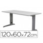 Mesa de oficina rocada metal 2000ac02 gris/gris 120x60 cm