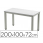 Mesa de oficina rocada executive 2005ad02 aluminio /gris 200x100 cm