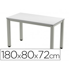 Mesa de oficina rocada executive 2003ad02 aluminio /gris 180x80 cm