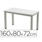 Mesa de oficina rocada executive 2002ad02 aluminio /gris 160x80 cm